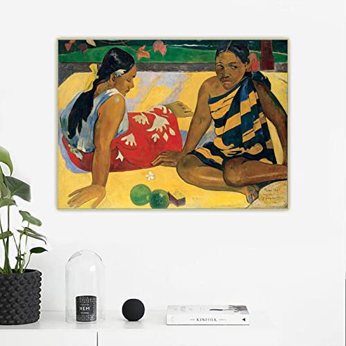 SDVIB Paul Gauguin Zwei Frauen aus Tahiti Klassisches Ölgemälde auf Leinwand, Bildhintergrund, Heimdekoration, Wandkunst, Leinwand, 40 x 55 cm, rahmenlos SDVIB Paul Gauguin Zwei Frauen aus Tahiti Klassisches Ölgemälde auf Leinwand, Bildhintergrund, Heimdekoration, Wandkunst, Leinwand, 40 x 55 cm, rahmenlos von SDVIB