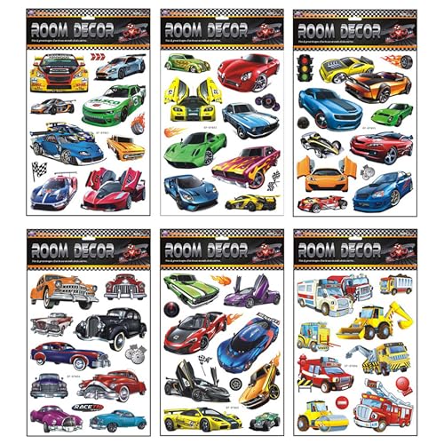 SEABABOO Wandtattoo Auto Junge3D Cars Wandsticker 6 Blättern Fahrzeuge Traktor Wandaufkleber Aufkleber Cars Wandsticker Doppelschicht Wanddeko für Kinderzimmer Jungen Schlafzimmer Babyzimmer SEABABOO Wandtattoo Auto Junge3D Cars Wandsticker 6 Blättern Fahrzeuge Traktor Wandaufkleber Aufkleber Cars Wandsticker Doppelschicht Wanddeko für Kinderzimmer Jungen Schlafzimmer Babyzimmer von SEABABOO
