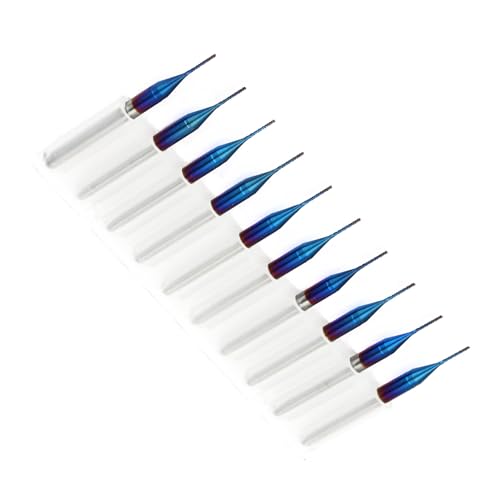 10-teiliges Hartmetall-Fräser-Set für PCB-Graviermaschine, 0,5/0,6/0,7/0,8/0,9 Mm Schneidkantendurchmesser (0,5 mm) von SEAFRONT