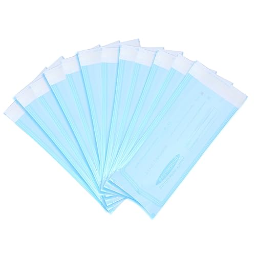 200 Stück Selbstdichtende Beutel, PVC-Beutel, Transparente Folie, blau. Informationen Zur Dampf- und ETO-Sterilisation Finden Sie Im Packungsinhalt (135 * 310mm) von SEAFRONT