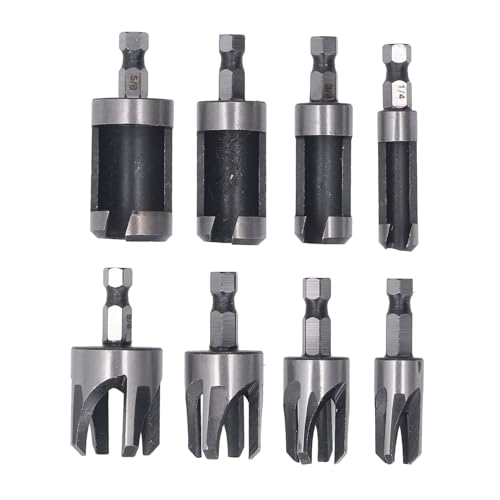 8 Stcs Holzbearbeitungswerkzeugbohrmaschine Bit Holzstecker Cutter Bit Set Multifunktionaler Kohlenstoffstahl Kork Bit 5/8 Zoll, 1/2in, 3/8in, 1/4in, Flexibler Hex -Schaft -Dia 8 Stcs Holzbearbeitungswerkzeugbohrmaschine Bit Holzstecker Cutter Bit Set Multifunktionaler Kohlenstoffstahl Kork Bit 5/8 Zoll, 1/2in, 3/8in, 1/4in, Flexibler Hex -Schaft -Dia von SEAFRONT