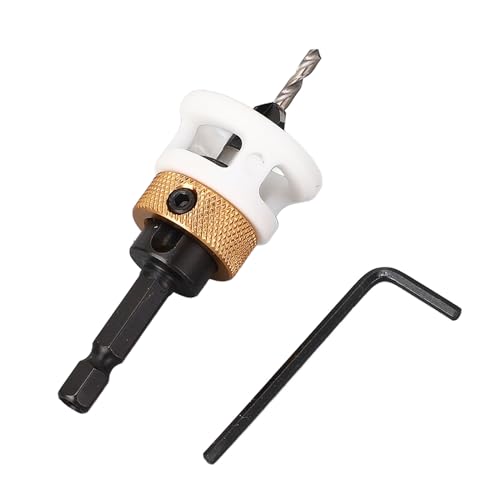 Countersink -Bohrbit mit Einstellbarer Tiefe 1/8in M2 HSS 82 ° Loch Holzspippelbrett 4 Flöte 1/4 Sechskant Shank von SEAFRONT