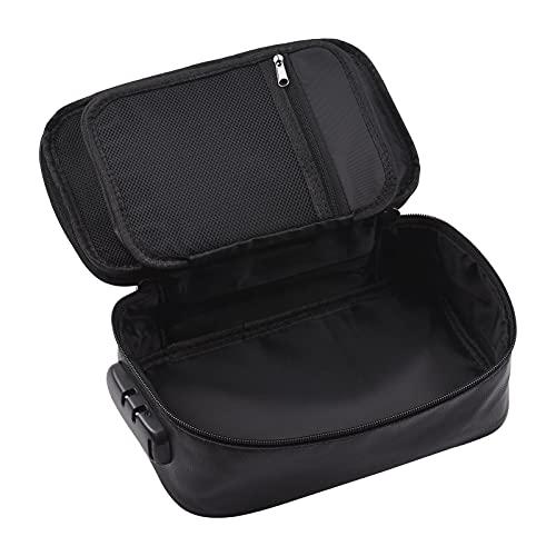 Feuerwater Resistente Aufbewahrungsbeutel Geldbeutel mit Lock-Dokument-Datei Organizer Reisebeutelhalter Passporthalterlocke Box Sicherheit mit 3-stelliger Reißverschluss Multi-Layer (mit Schloss 1) von SEAFRONT