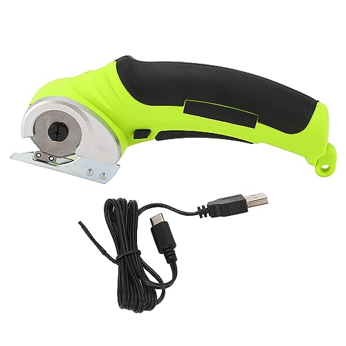 Kabellose Elektrische Schere Rotarys Stoffschneider 240 U/Min Handheld -Pappschneider mit Sicherheitsschloss Wiederaufladbar (Light Green) von SEAFRONT