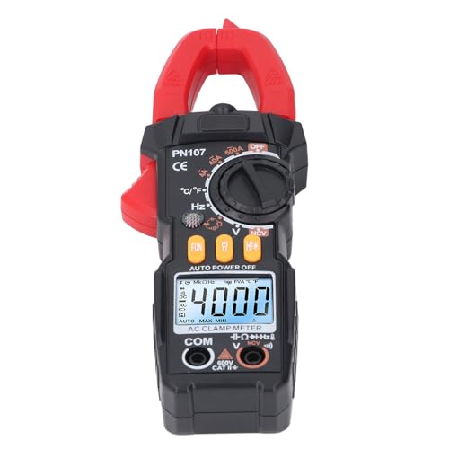 Multimeter -Tester Digitaler Klemme, 600 -V -Anzahl, Spannungsstrom -Widerstandskapazitätstester, AMP OHM Volt Meterspannungsinduktion, Taschenlampe NCV -Indikation von SEAFRONT