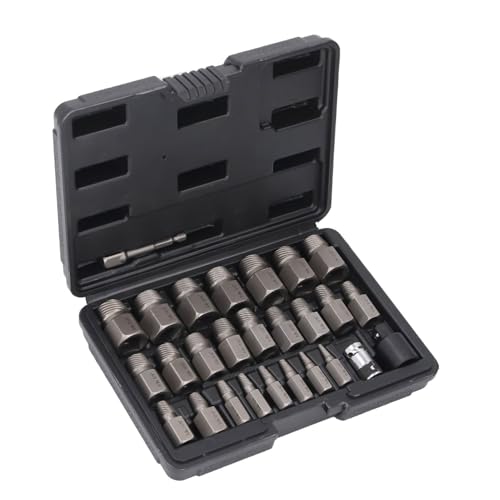 SEAFRONT 26pcs Extraktor -Kit mit Hohem Kohlenstoffstahl, Doppelt Beendetes Design, Spiral -links -Hand -Design -Kit für Stripp -Bolzen -Extraktion von SEAFRONT