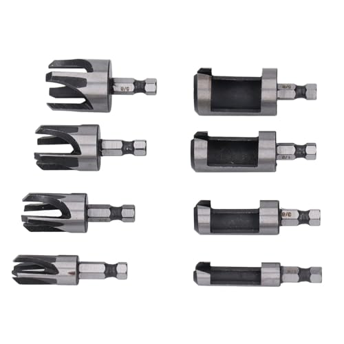 SEAFRONT 8pcs Holzstecker Cutter Bohrer Bit Set 4 Sich Verjüngte 4 Klauenbits Hex Shank Design Carbon Stahl Cork Bohrer für Holzbearbeitung DIY -Projekte SEAFRONT 8pcs Holzstecker Cutter Bohrer Bit Set 4 Sich Verjüngte 4 Klauenbits Hex Shank Design Carbon Stahl Cork Bohrer für Holzbearbeitung DIY -Projekte von SEAFRONT