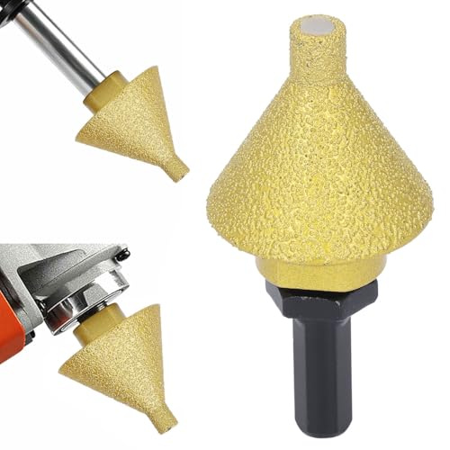 SEAFRONT Diamantkämpferbohrmaschine, 38 Mm Konische mit M10 -Stange, 50 Körnchen Zum Bohren Vergrößertes Polieren, Marmor, Keramikfliesen, Granit, Winkelmühle von SEAFRONT