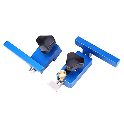 SEAFRONT Gehrungs-Schienenanschlag, Zaun-Schlag-Begrenzungs-Holzbearbeitungs-Werkzeug 30#/45# Aluminiumlegierungs-T-Schienen-Anschlag-Werkzeug(30#+45#) von SEAFRONT