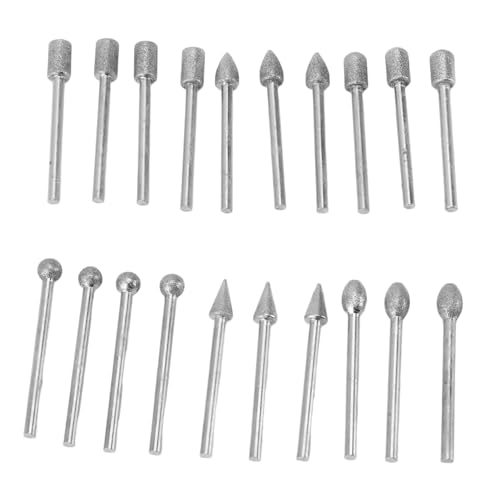 Steinschnitzerset, 20 -teiliges Set 3mm Schaftschleiftungsbitset mit Universellem Design für Holzschnitzerei, Jadestone, Marmor, Ideal Zum Mahlen, Polieren, Schneiden Steinschnitzerset, 20 -teiliges Set 3mm Schaftschleiftungsbitset mit Universellem Design für Holzschnitzerei, Jadestone, Marmor, Ideal Zum Mahlen, Polieren, Schneiden von SEAFRONT