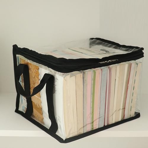 Transparenter Aufbewahrungstasche, PVC Clear Book Storage Bag mit Griffen Wasserdichten Organizer, Leichter Behälter für Bücher, Dokumente, Materialien, Multifunktional und Tragbar (Kleine Transparenter Aufbewahrungstasche, PVC Clear Book Storage Bag mit Griffen Wasserdichten Organizer, Leichter Behälter für Bücher, Dokumente, Materialien, Multifunktional und Tragbar (Kleine von SEAFRONT
