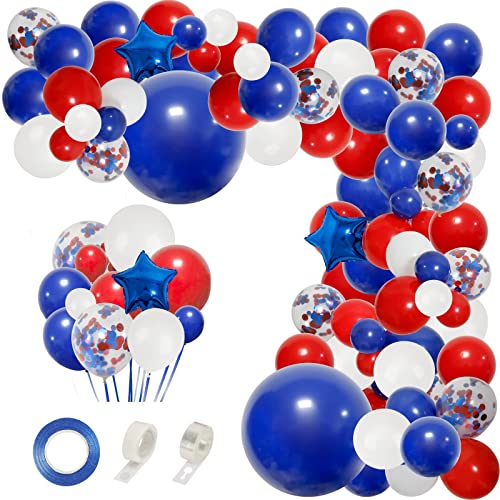 145 Stück Luftballons Bogen Set Kit Blau Weiß Rot Latex Ballon Girlande mit Stern Folienballon für 70 Jahre Queen's Platinum Jubiläum 2022 Geburtstag Hochzeit Party Dekoration Supplies 145 Stück Luftballons Bogen Set Kit Blau Weiß Rot Latex Ballon Girlande mit Stern Folienballon für 70 Jahre Queen's Platinum Jubiläum 2022 Geburtstag Hochzeit Party Dekoration Supplies von SEAHUI