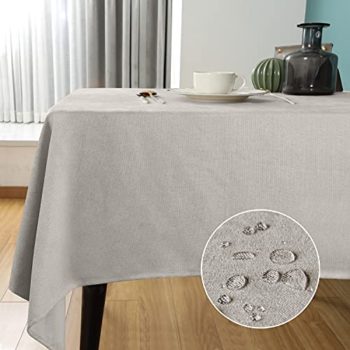 SEASHORE TREE Tischdecke Abwaschbar Tischtuch Wasserdicht Wasserdicht Tischläufer Tischwäsche Eckig Fleckschutz Tischdecke (Beige Sanft, 145 x 215 cm) von SEASHORE TREE