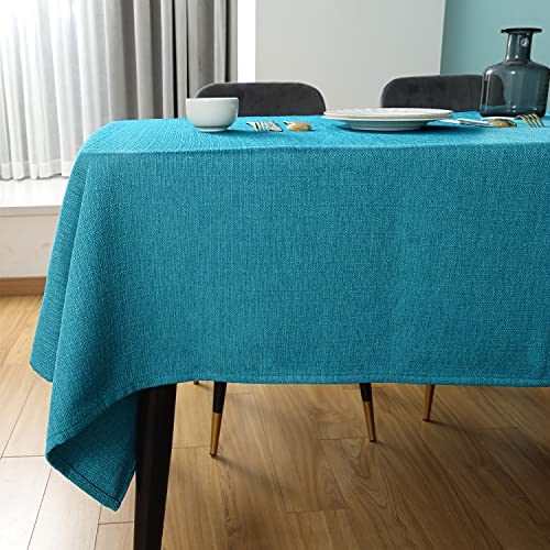 SEASHORE TREE Tischdecke Leinen Leinenoptik Tischdecke Abwaschbar Tischtuch Leinen Tischläufer Tischwäsche Eckig Wasserdicht Tischdecke Lack blau 144 x 215 cm von SEASHORE TREE