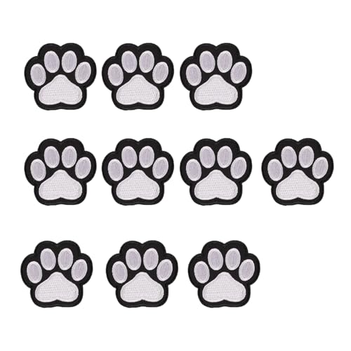 10/50 Stcs Hundeboten Eisen Auf Flecken Applique Flecken Tierpfoten Reparaturflecken Gestickte Patches Für Die Beuteldekoration von SEAYACK
