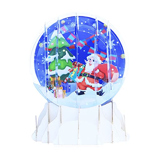 3D-Karten, 3D-Weihnachtsdekoration, Kristall, handgeschnitzte Nachricht, 3D-Weihnachtsschmuck von SEAYACK