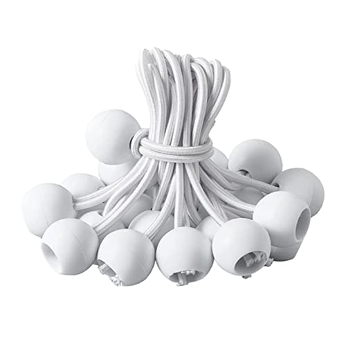 50 Stück Bungee-Seile, strapazierfähig, weiß, Stretch-Seile mit Bändern für Vordächer, Planen, Kabelorganisation 50 Stück Bungee-Seile, strapazierfähig, weiß, Stretch-Seile mit Bändern für Vordächer, Planen, Kabelorganisation von SEAYACK