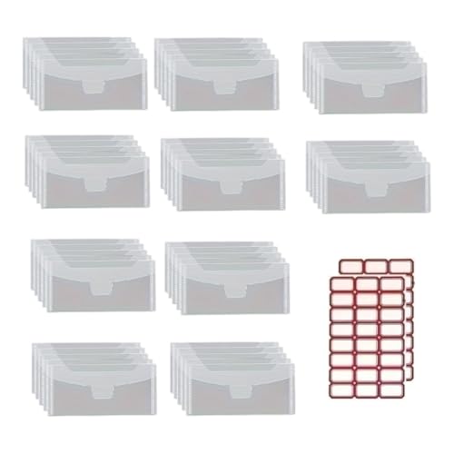 50 Stück Stanz- und Stempelaufbewahrungstaschen, transparente Umschläge, Taschen für Stanzformen, Scrapbooking von SEAYACK