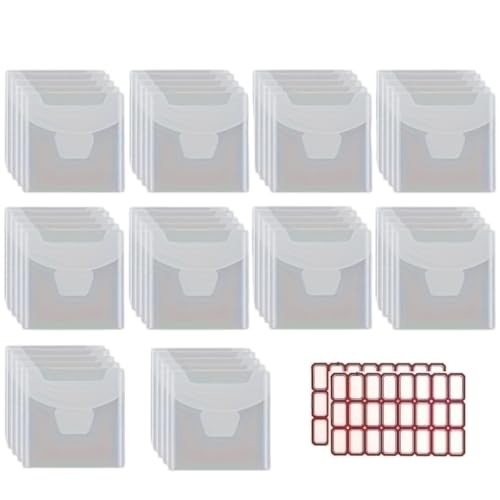 50 Stück Stanz- und Stempelaufbewahrungstaschen, transparente Umschläge, Taschen für Stanzformen, Scrapbooking 50 Stück Stanz- und Stempelaufbewahrungstaschen, transparente Umschläge, Taschen für Stanzformen, Scrapbooking von SEAYACK