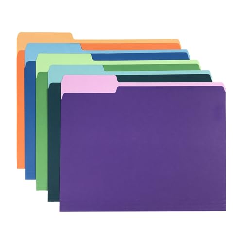 Bunte Papiermappen, seitlich geschnittene Aktenhüllen für Dateien, Berichte, Projekte, Präsentationen, 100 Stück Bunte Papiermappen, seitlich geschnittene Aktenhüllen für Dateien, Berichte, Projekte, Präsentationen, 100 Stück von SEAYACK