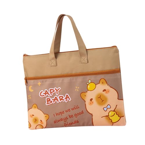 Cartoon-Büchertasche, 2 Fächer, Reißverschluss, Dokumententasche für Studenten, Büroangestellte Cartoon-Büchertasche, 2 Fächer, Reißverschluss, Dokumententasche für Studenten, Büroangestellte von SEAYACK