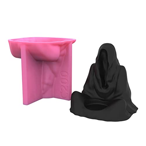 Einzigartige Hexenform Halter Silikonform Halloween Zauberer Kerzenständer Harz Epoxid Gießform Tisch Ornament von SEAYACK