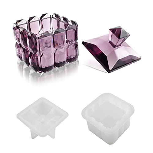 Epoxid-Kristall-3D-Bohrwürfel, Aufbewahrungsbox, Form für Seifenhalter, Schmuckaufbewahrung, Heimdekoration von SEAYACK