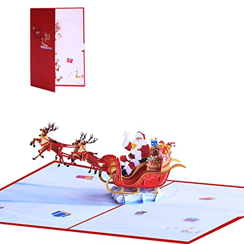 Handgefertigte Weihnachtskarten mit fliegendem Hirschwagen, Grußkarten, Partyeinladungen, Jahrestag Handgefertigte Weihnachtskarten mit fliegendem Hirschwagen, Grußkarten, Partyeinladungen, Jahrestag von SEAYACK