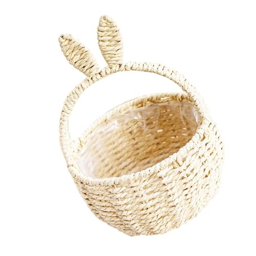 Handgewebter handgewebter Korb mit Hasenohren-Design für Zuhause und Picknick-Dekorationen, ideal für naturliebende Frauen von SEAYACK