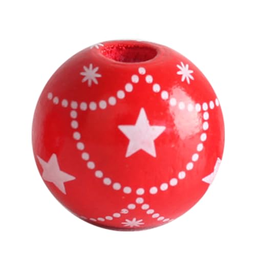 Holzperlen, 21/16 mm, Weihnachten, Neujahr, Garten, Perlenanhänger, Dekoration, Innenbereich, Party, Urlaub, Layout-Einstellung, 100 Stück Holzperlen, 21/16 mm, Weihnachten, Neujahr, Garten, Perlenanhänger, Dekoration, Innenbereich, Party, Urlaub, Layout-Einstellung, 100 Stück von SEAYACK