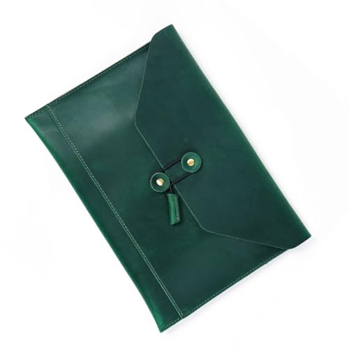Leder Aktenordner Multifunktionale Dokumententasche mit mehreren Kartenfächern und Schnurverschluss, Leder Laptop Sleeve Case Leder Aktenordner Multifunktionale Dokumententasche mit mehreren Kartenfächern und Schnurverschluss, Leder Laptop Sleeve Case von SEAYACK