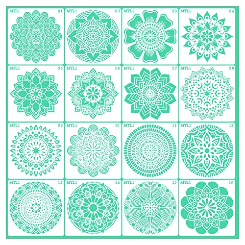 Malschablonen, 16 Blatt/Set, Fliesen, Stoff, Zeichnungsvorlagen von SEAYACK