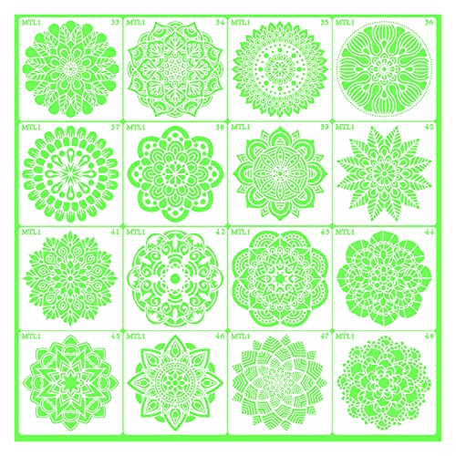 Malschablonen, 16 Blatt/Set, große Fliesen, Stoff, Zeichenvorlagen, Zubehör für Malerei-Kunstprojekte Malschablonen, 16 Blatt/Set, große Fliesen, Stoff, Zeichenvorlagen, Zubehör für Malerei-Kunstprojekte von SEAYACK