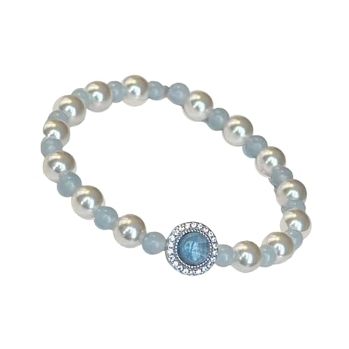 Modische Aquamarin-Perlen für Damen, aus Natursteinen, tragbar zur Verschönerung jedes Outfits, natürlicher Edelsteinschmuck von SEAYACK