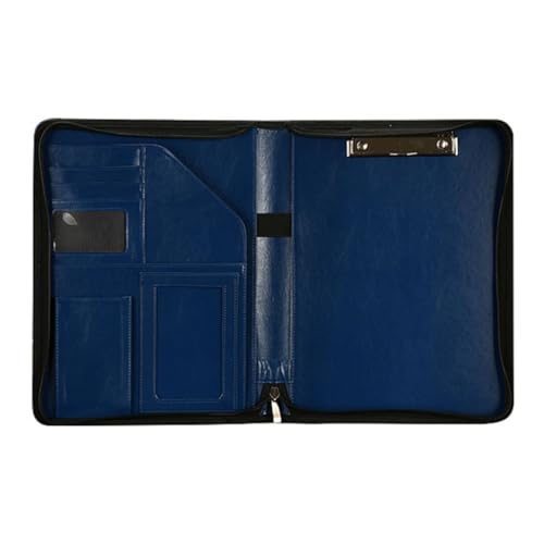 Multifunktionale Konferenzmappe mit Reißverschluss, Leder, Business-Dateimappe mit Tasche, Kartenhalter, Stiftschlitz, Klemmbrett Multifunktionale Konferenzmappe mit Reißverschluss, Leder, Business-Dateimappe mit Tasche, Kartenhalter, Stiftschlitz, Klemmbrett von SEAYACK