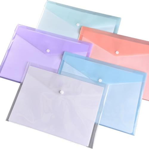 Ordner Brieftasche für 10er Pack, Dokumentenmappe Brieftaschen mit Tasche, Transparente Ordnertaschen mit Knopf Ordner Brieftasche für 10er Pack, Dokumentenmappe Brieftaschen mit Tasche, Transparente Ordnertaschen mit Knopf von SEAYACK