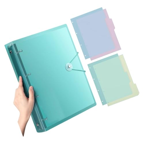 Ordner mit 4 Ringen, Briefformat, hält bis zu 220 Blatt, Dokumenten-Organizer, wasserabweisend, zur Aufbewahrung und Organisation von Dateien Ordner mit 4 Ringen, Briefformat, hält bis zu 220 Blatt, Dokumenten-Organizer, wasserabweisend, zur Aufbewahrung und Organisation von Dateien von SEAYACK