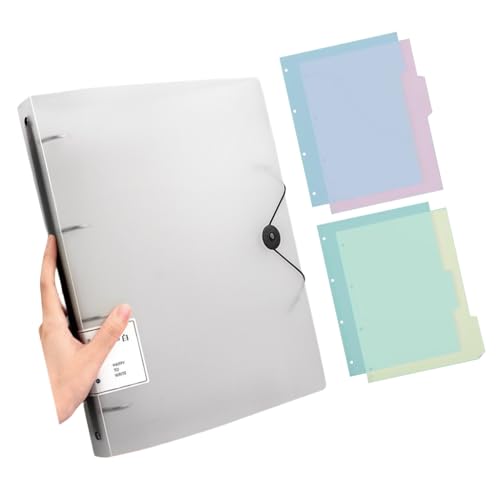 Ordner mit 4 Ringen, Briefformat, hält bis zu 220 Blatt, Dokumenten-Organizer, wasserabweisend, zur Aufbewahrung und Organisation von Dateien Ordner mit 4 Ringen, Briefformat, hält bis zu 220 Blatt, Dokumenten-Organizer, wasserabweisend, zur Aufbewahrung und Organisation von Dateien von SEAYACK