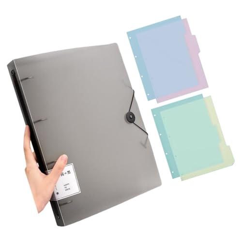Ordner mit 4 Ringen, Briefformat, hält bis zu 220 Blatt, Dokumenten-Organizer, wasserabweisend, zur Aufbewahrung und Organisation von Dateien Ordner mit 4 Ringen, Briefformat, hält bis zu 220 Blatt, Dokumenten-Organizer, wasserabweisend, zur Aufbewahrung und Organisation von Dateien von SEAYACK