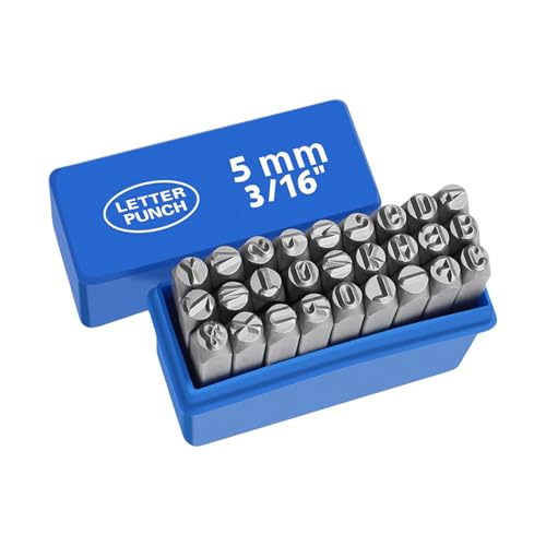 SEAYACK 27 PCs Metallstempel Set 3-8mm Stahlmetall Stempelstempelwerkzeugset Buchstempel Set Für Schmuckherstellung Von Handstempelprojekten von SEAYACK