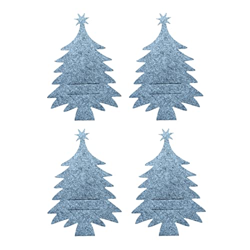 SEAYACK Bestecktasche mit Weihnachtsbaum-Design, für Weihnachten, Party, Abendessen, Tischdekoration, Besteckhalter, 4 Stück von SEAYACK