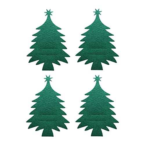 SEAYACK Bestecktasche mit Weihnachtsbaum-Design, für Weihnachten, Party, Abendessen, Tischdekoration, Besteckhalter, 4 Stück SEAYACK Bestecktasche mit Weihnachtsbaum-Design, für Weihnachten, Party, Abendessen, Tischdekoration, Besteckhalter, 4 Stück von SEAYACK