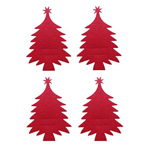 SEAYACK Bestecktasche mit Weihnachtsbaum-Design, für Weihnachten, Party, Abendessen, Tischdekoration, Besteckhalter, 4 Stück SEAYACK Bestecktasche mit Weihnachtsbaum-Design, für Weihnachten, Party, Abendessen, Tischdekoration, Besteckhalter, 4 Stück von SEAYACK