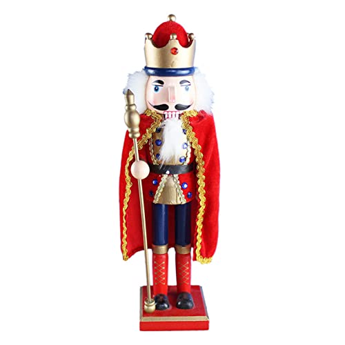 SEAYACK Figuren Puppet Weihnachten mit Umhang Weihnachten Holz Soldat 38cm Puppet King Soldat von SEAYACK