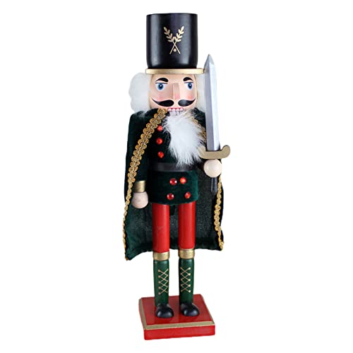 SEAYACK Figuren Puppet Weihnachten mit Umhang Weihnachten Holz Soldat 38cm Puppet King Soldat von SEAYACK