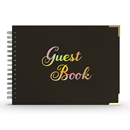 SEAYACK Gästebuch mit 82 Seiten, schwarzes Gästebuch für Empfang, Hochzeit, Brautparty, Babyparty, Geburtstag, Abschlussfeier SEAYACK Gästebuch mit 82 Seiten, schwarzes Gästebuch für Empfang, Hochzeit, Brautparty, Babyparty, Geburtstag, Abschlussfeier von SEAYACK