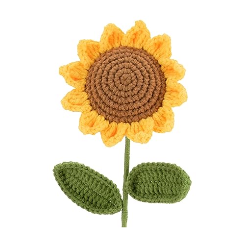 SEAYACK Gestrickte künstliche Blumen für Dekoration, Häkelblume, handgewebt, Mittelstück, handgefertigte Sonnenblumen SEAYACK Gestrickte künstliche Blumen für Dekoration, Häkelblume, handgewebt, Mittelstück, handgefertigte Sonnenblumen von SEAYACK
