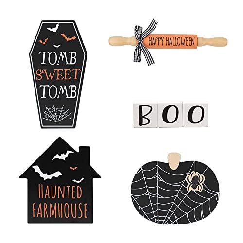 SEAYACK Halloween-Deko-Set mit Holzperlen, Kranz, Zubehör für Zuhause, Neujahr, Geburtstag, Party-Dekoration SEAYACK Halloween-Deko-Set mit Holzperlen, Kranz, Zubehör für Zuhause, Neujahr, Geburtstag, Party-Dekoration von SEAYACK