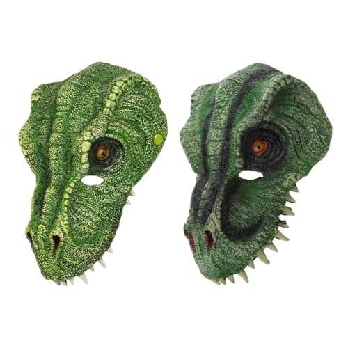 SEAYACK Halloween Dragons Dinosaurier Pu-Schaum Horror Dinosaurier Kopfbedeckung Halloween Party Cosplay Kostüm Angst Tier von SEAYACK