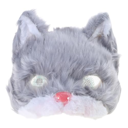 SEAYACK Halloween-Maske, halbes Gesicht, Hasen-Maske, Plüsch, Osterhasen-Maske, Kostüm, Foto-Requisiten für Maskeraden, Party von SEAYACK